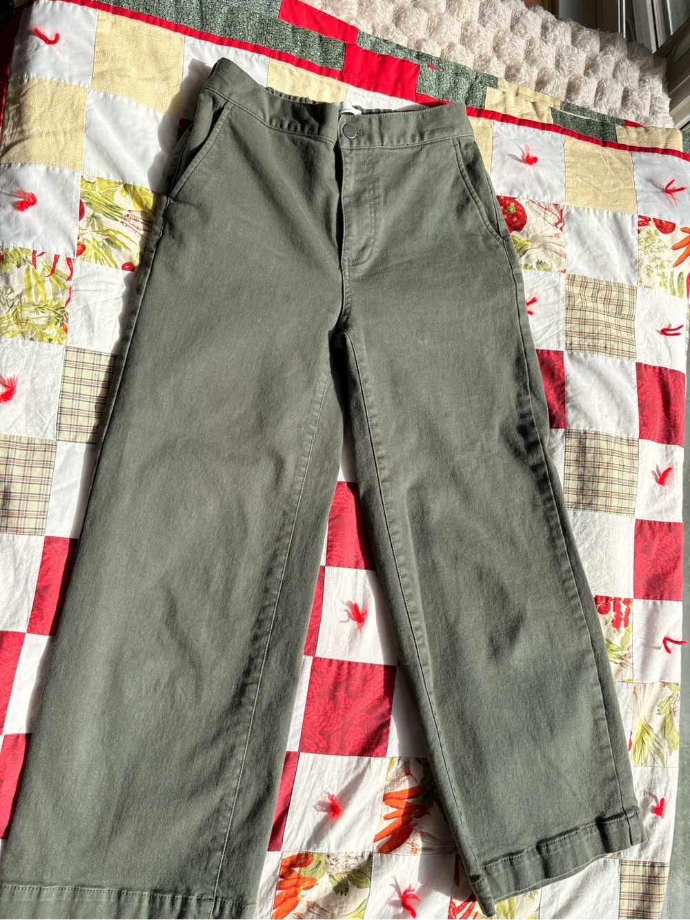 Oak+Fort Olive Green Casual Pants